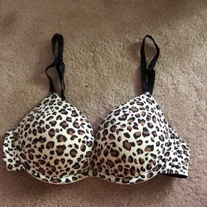 Cheetah print push up bra